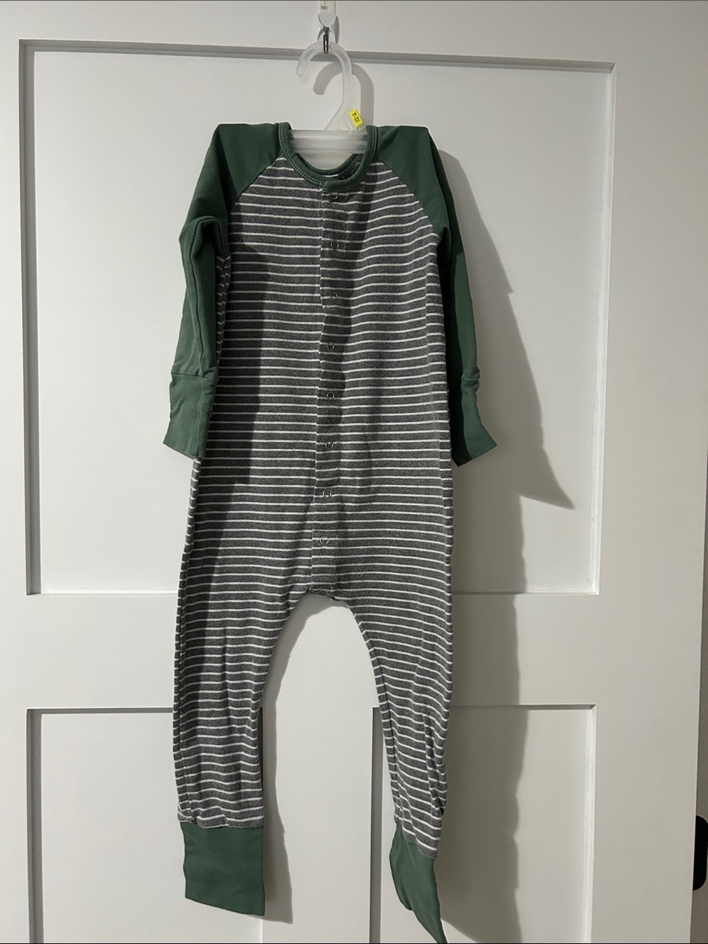 Toddler Green & Gray Striped One-Piece Play Suit